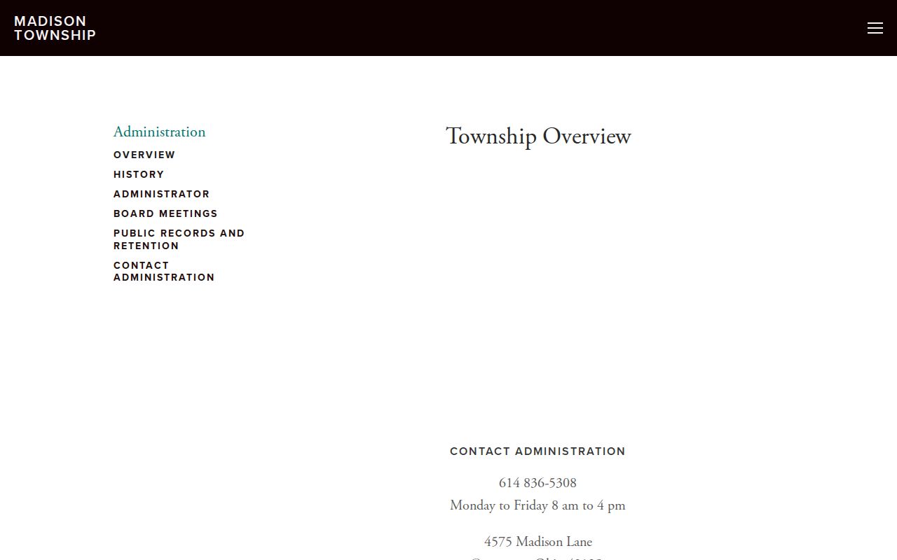 Madison Township ZIP code directory township service geography